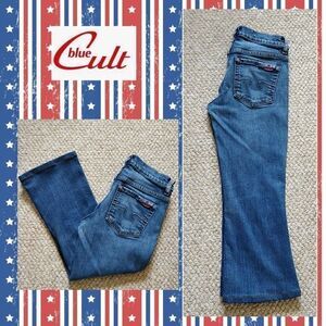 Vintage Blue Cult distressed cropped jeans